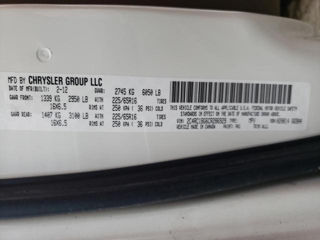 2C4RC1BG6CR286929 - 2012 CHRYSLER TOWN & COU TOURING 白色 照片 13