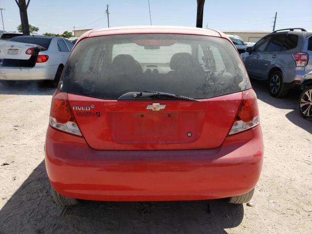 KL1TD66677B762246 - 2007 CHEVROLET AVEO BASE Qırmızı foto 6