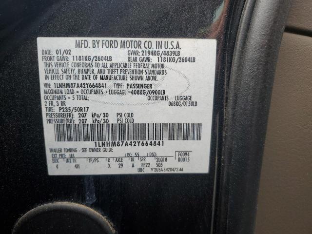 1LNHM87A42Y664841 - 2002 LINCOLN LS 黑色 照片 12