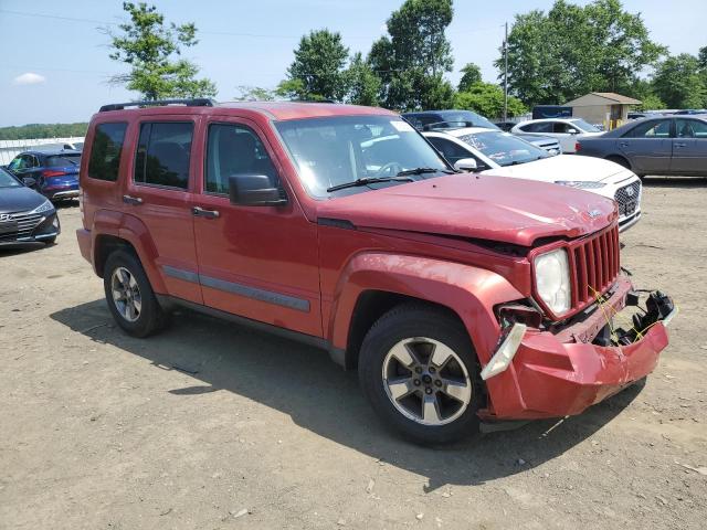 1J8GN28K38W152650 - 2008 JEEP LIBERTY SPORT RED photo 4