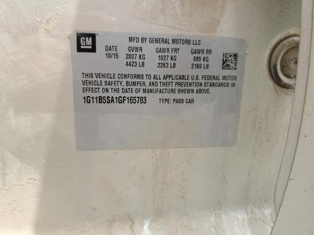 1G11B5SA1GF165783 - 2016 CHEVROLET MALIBU LIM LS ოქროსფერი ფოტო 12