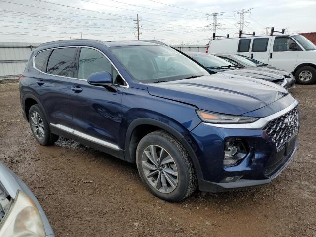 5NMS3CAD7KH051193 - 2019 HYUNDAI SANTA FE SEL BLUE photo 4