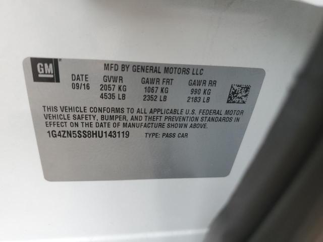 1G4ZN5SS8HU143119 - 2017 BUICK LACROSSE PREFERRED WHITE photo 12