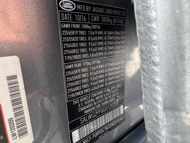 SALWG2PF6GA120359 - 2016 LAND ROVER RANGE ROVER SPORT SE GRAY photo 15
