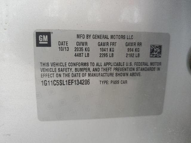 1G11C5SL1EF134206 - 2014 CHEVROLET MALIBU 1LT SILVER photo 13