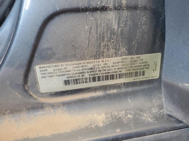 3VWDA71K48M166678 - 2008 VOLKSWAGEN GLI ნაცრისფერი ფოტო 12