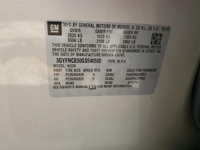 3GYFNCE30GS546505 - 2016 CADILLAC SRX PERFORMANCE COLLECTION BEIGE photo 13