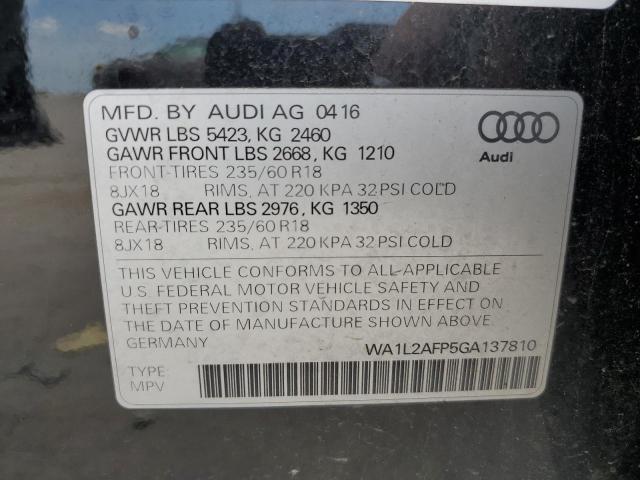 WA1L2AFP5GA137810 - 2016 AUDI Q5 PREMIUM PLUS BLACK photo 14