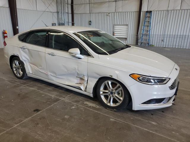 3FA6P0LU3JR163494 - 2018 FORD FUSION SE HYBRID WHITE photo 4