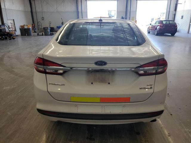 3FA6P0LU3JR163494 - 2018 FORD FUSION SE HYBRID WHITE photo 6