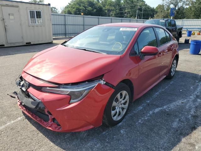 5YFEPMAEXMP253082 - 2021 TOYOTA COROLLA LE RED photo 1