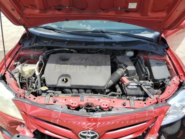 5YFBU4EE9CP045876 - 2012 TOYOTA COROLLA BASE RED photo 11