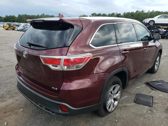 5TDKKRFH4FS063080 - 2015 TOYOTA HIGHLANDER XLE Շագանակագույն լուսանկար 3