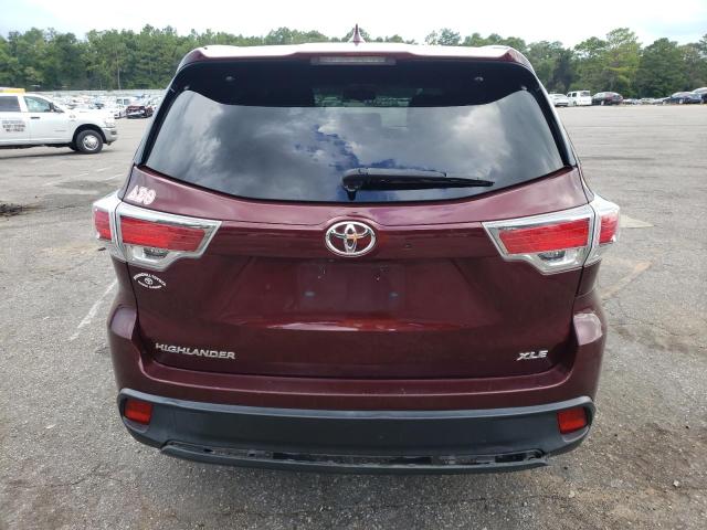 5TDKKRFH4FS063080 - 2015 TOYOTA HIGHLANDER XLE Շագանակագույն լուսանկար 6