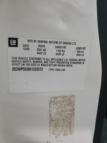 2G2WP552861223272 - 2006 PONTIAC GRAND PRIX 白色 照片 12