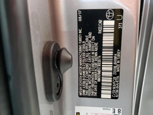 NMTKHMBX7JR030774 - 2018 TOYOTA C-HR XLE SILVER photo 13