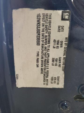 1G2WK52J92F235590 - 2002 PONTIAC GRAND PRIX SE 蓝色 照片 12