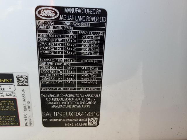 SAL1P9EUXRA418310 - 2024 LAND ROVER RANGE ROVE SE CHARCOAL photo 13