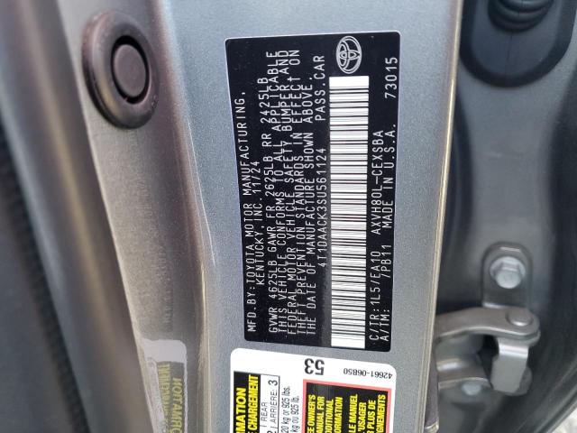 4T1DAACK3SU561124 - 2025 TOYOTA CAMRY XSE GRAY photo 13
