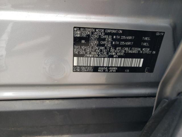 JTMRWRFV8KJ006932 - 2019 TOYOTA RAV4 XLE فضي صورة 14