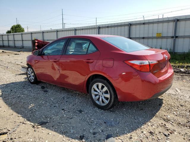 2T1BURHE2FC418592 - 2015 TOYOTA COROLLA L RED photo 2