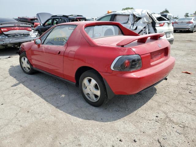 JHMEH6268PS008749 - 1993 HONDA CIVIC DEL SOL SI RED photo 2