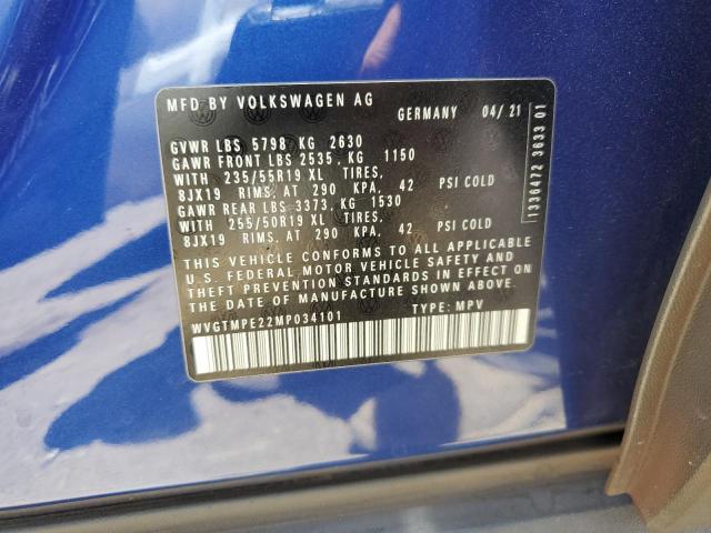 WVGTMPE22MP034101 - 2021 VOLKSWAGEN ID.4 PRO S 蓝色 照片 14