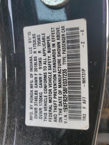 19XFB2F58FE037235 - 2015 HONDA CIVIC LX BLACK photo 12