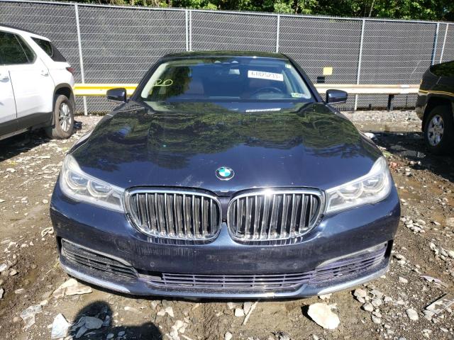 WBA7F2C55GG419539 - 2016 BMW 750 XI BLUE photo 5