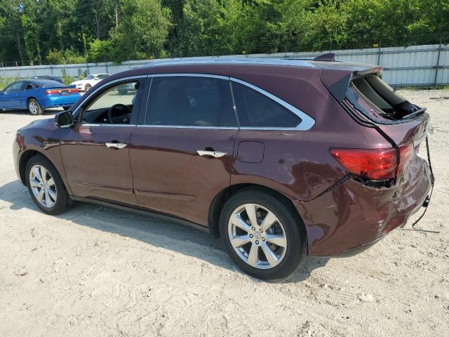 5FRYD4H90GB061036 - 2016 ACURA MDX ADVANCE MAROON photo 2