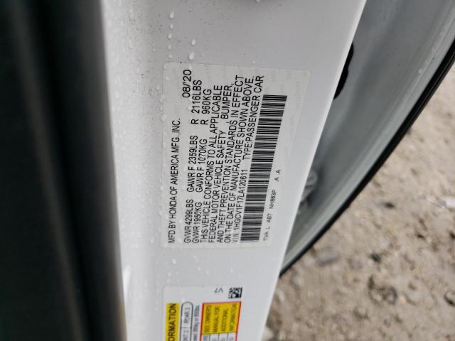 1HGCV1F17LA120611 - 2020 HONDA ACCORD LX WHITE photo 12