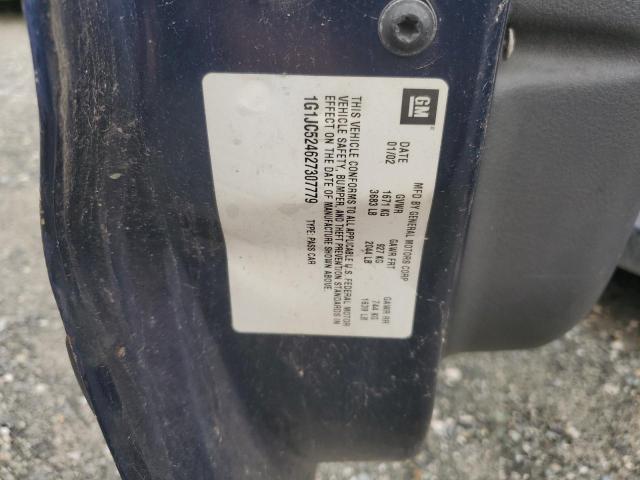 1G1JC524627307779 - 2002 CHEVROLET CAVALIER BASE BLUE photo 12