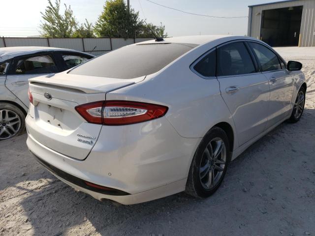 3FA6P0RUXFR198709 - 2015 FORD FUSION TITANIUM HEV WHITE photo 3