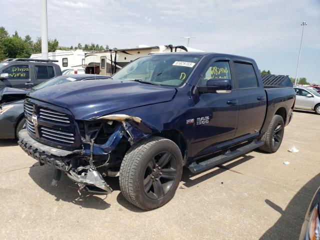 1C6RR7MT8HS827598 - 2017 RAM 1500 SPORT BLUE photo 1