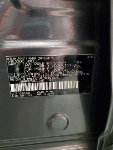 JTMRFREV7D5019457 - 2013 TOYOTA RAV4 XLE CHARCOAL photo 14