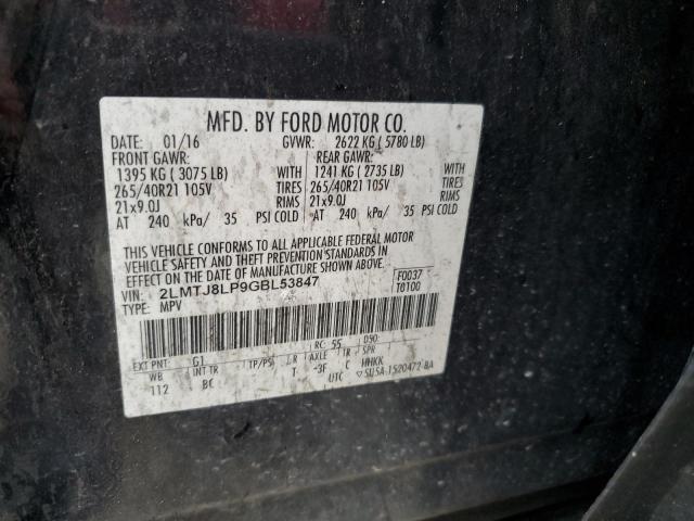 2LMTJ8LP9GBL53847 - 2016 LINCOLN MKX RESERVE Qara foto 10