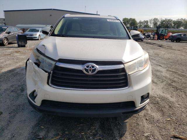 5TDKKRFH9ES026878 - 2014 TOYOTA HIGHLANDER XLE Weiß Foto 5