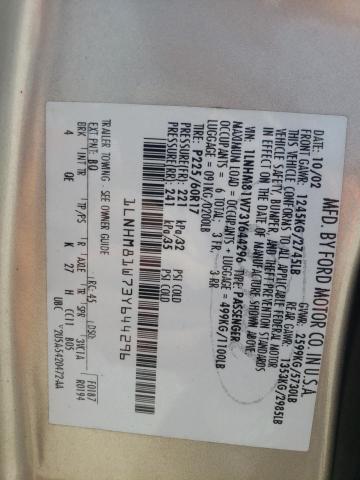 1LNHM81W73Y644296 - 2003 LINCOLN TOWN CAR EXECUTIVE SILVER photo 12