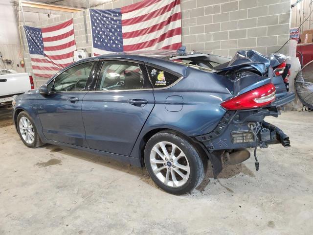 3FA6P0H78KR123125 - 2019 FORD FUSION SE BLUE photo 2