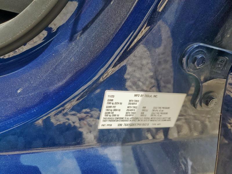 7SAYGDEE7PA195018 - 2023 TESLA MODEL Y BLUE photo 13