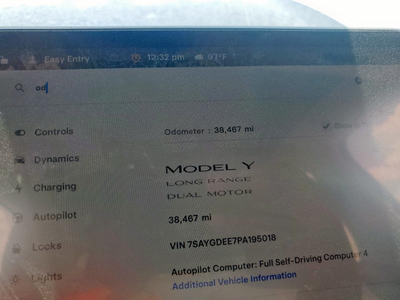 7SAYGDEE7PA195018 - 2023 TESLA MODEL Y BLUE photo 9