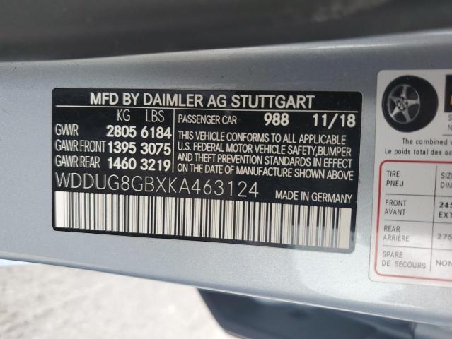 WDDUG8GBXKA463124 - 2019 MERCEDES-BENZ S 560 4MATIC SILVER photo 13