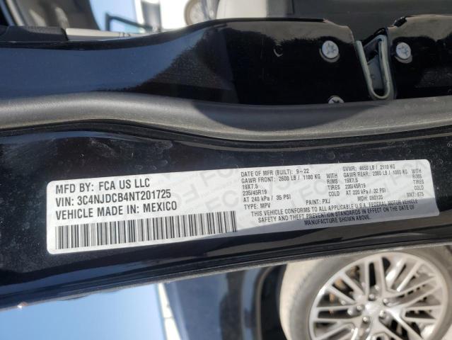 3C4NJDCB4NT201725 - 2022 JEEP COMPASS LIMITED Czarny zdjęcie 13