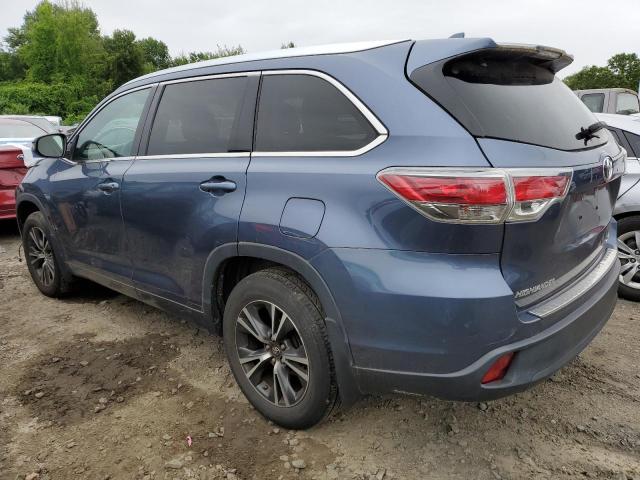 5TDJKRFH0GS245419 - 2016 TOYOTA HIGHLANDER XLE BLUE photo 2