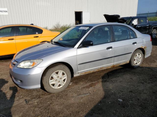 1HGES16325L011435 - 2005 HONDA CIVIC DX VP SILVER photo 1