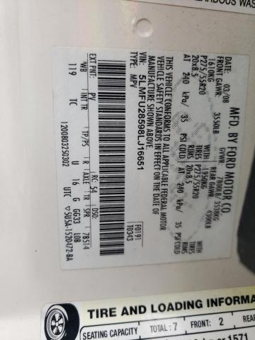 5LMFU28598LJ16651 - 2008 LINCOLN NAVIGATOR 白色 照片 13