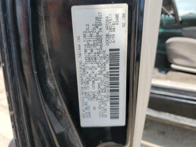 5TBRT34102S318566 - 2002 TOYOTA TUNDRA ACCESS CAB Սև լուսանկար 12