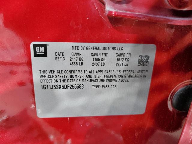 1G11J5SX5DF256588 - 2013 CHEVROLET MALIBU LTZ წითელი ფოტო 12