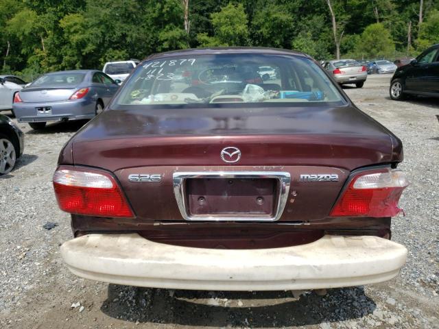 1YVGF22C125275151 - 2002 MAZDA 626 LX MAROON photo 6