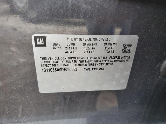 1G11C5SA0DF256083 - 2013 CHEVROLET MALIBU 1LT 灰色 照片 12